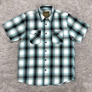 Dixxon Flannel Co Shirt Men's L Plaid The Ellis Bamboo Short Sleeve Button Down